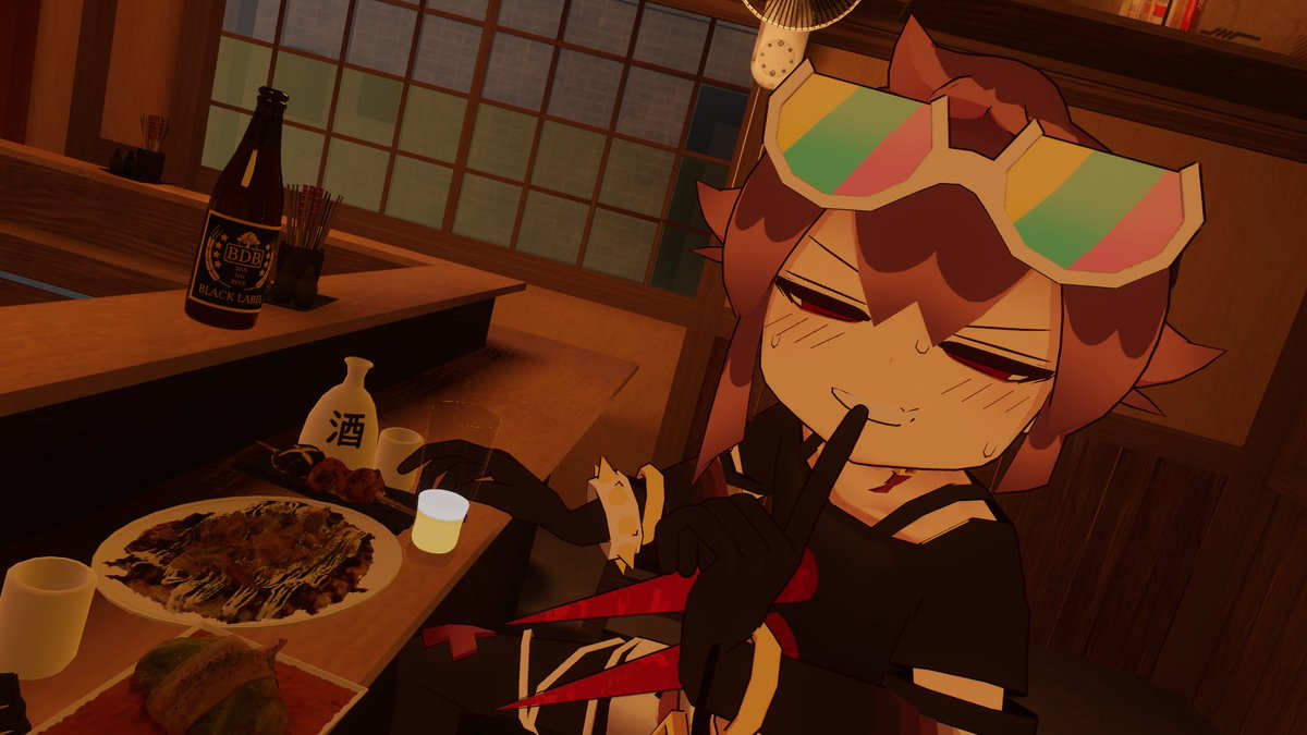 mpu3_3shim's tweet image. 良い感じにできたのでコッチにも載せちゃお😎
かなり久々にOCのVRCモデルを作りました✌️表情もむだに27種くらいあります　ﾀﾉｼｰ
#VRChat