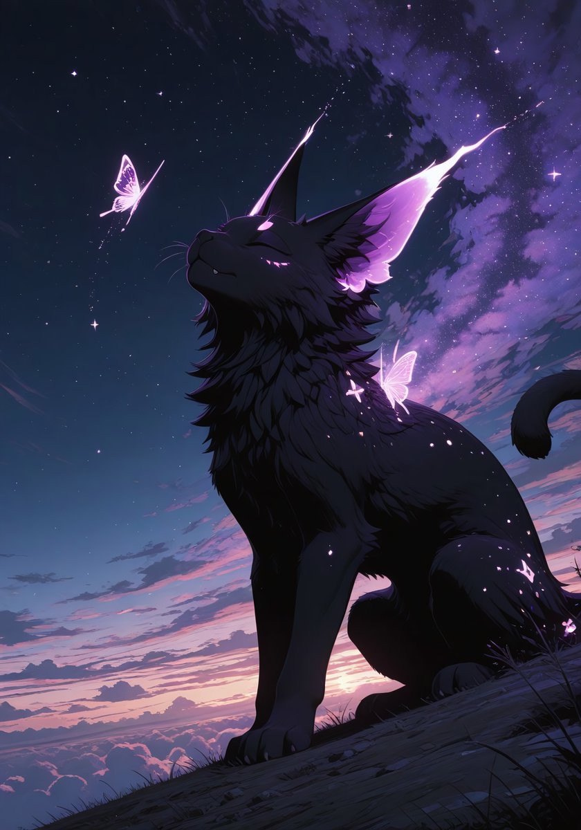 justamirageAI's tweet photo. Cat. Butterflies. Cosmic. Happy.

#AIart https://t.co/Wksd5JP6kE