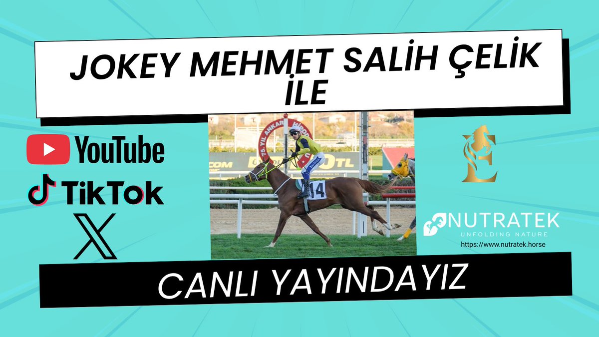 Bugün 21.45’de Jokey Mehmet Salih Çelik ile bütün dijital platformlarda canlı yayında olacağız.. Yayını interaktif kullanabilmemiz için sorularınızı  gönderebilirsiniz📣🔔