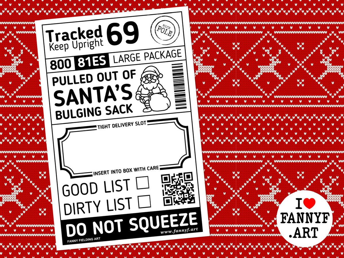 Banish boring gift tags! I’ll be popping 12 of these self-adhesive 6”x4” Santa labels in with every webshop order up until Christmas, or you can buy them on their own for a little bit of money from my bio. Shock your granny!🌼