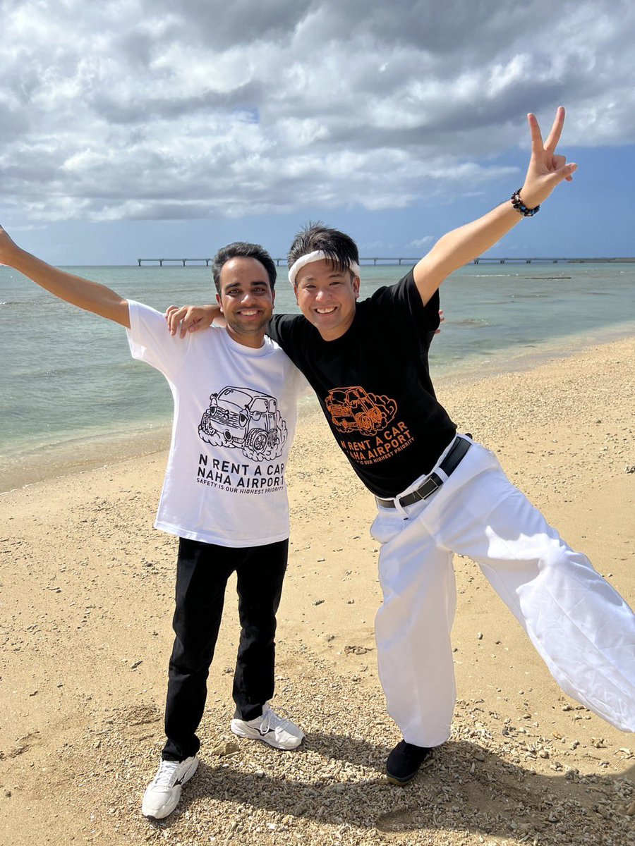 今日はネパール人と海行った♪