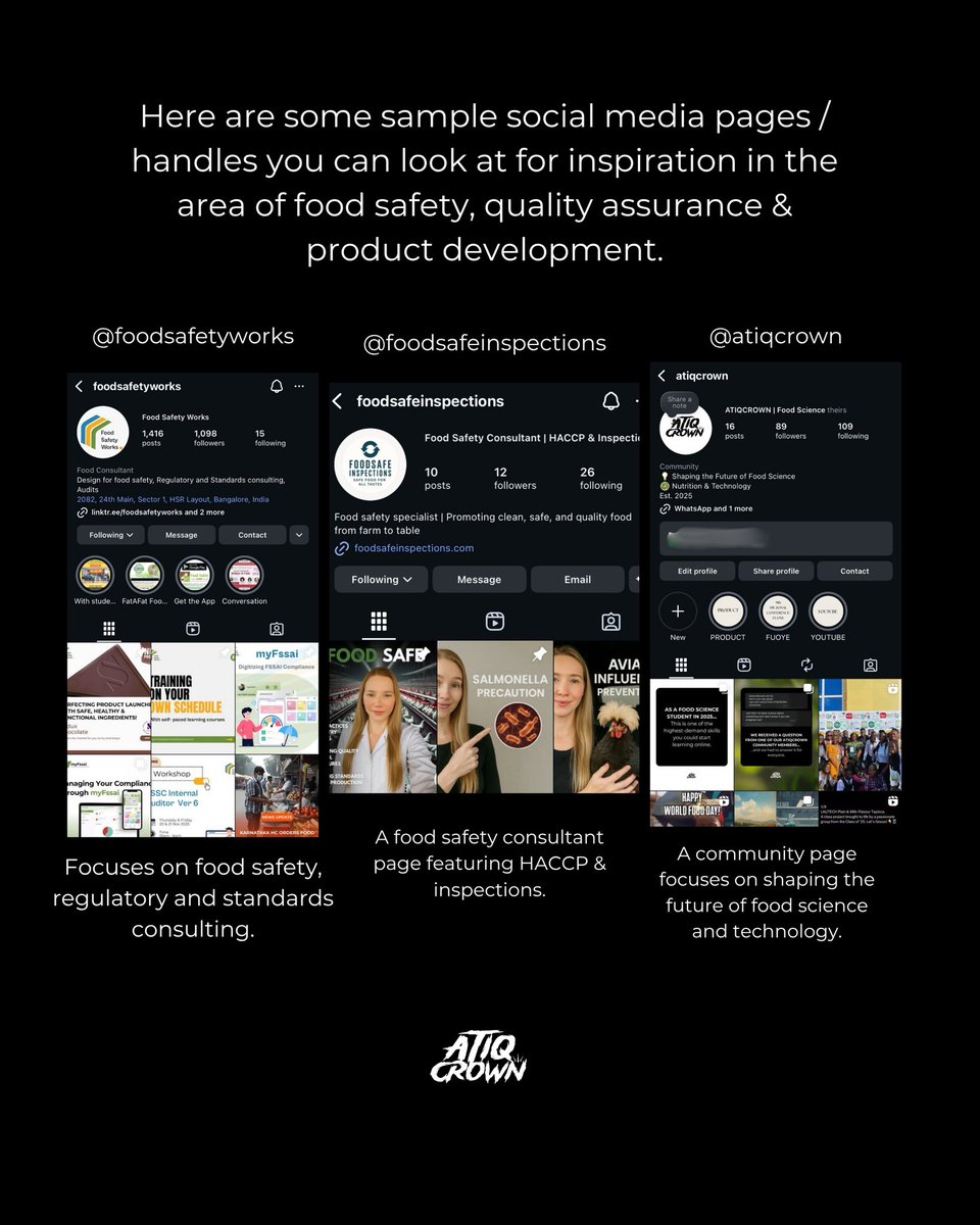 atiqcrown's tweet photo. EP 3: FOOD SAFETY &amp; QUALITY ASSURANCE 
Food Science students &amp; graduates, this one’s for you.

Food companies today want people who can guarantee quality, safety, and trust in every product.

https://t.co/8aY4Ni1A2r 

#atiqcrown https://t.co/jSJfQZaueY