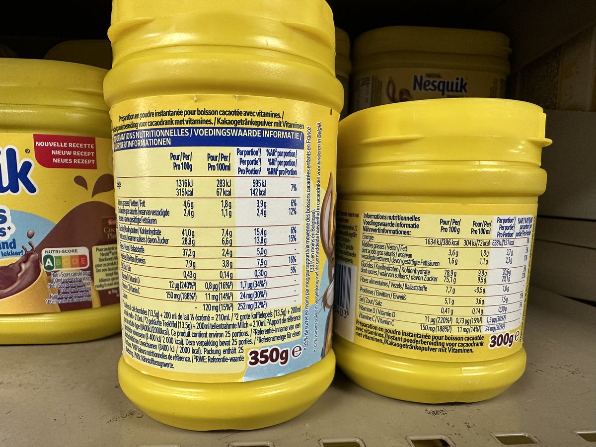 habib_shoukry's tweet image. Hello @Nestle 
75g de sucre pour 100g dans la recette de Nesquik … Ça s’appelle du sucre au cacao 😏