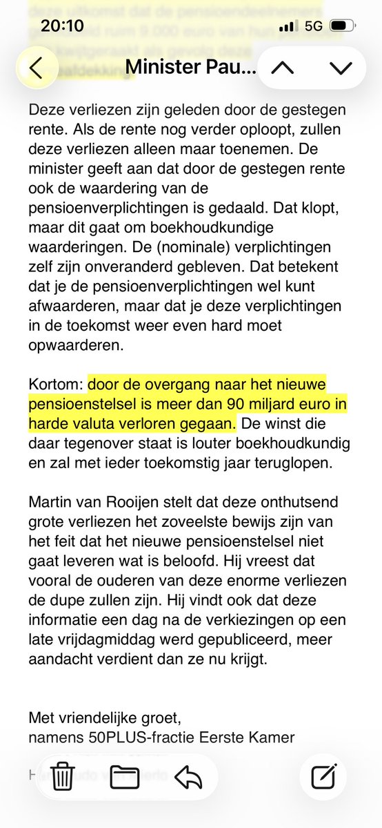 91 mld is KEIHARD VERLIES

Minister kakelt dat tegenover deze daling vermogen,
daling pensioenverplichtingen staat 

Maar dat is slechts een boekhoudkundige daling 

Alleen de contante waarde daalt maar de verplichtingen blijven gelijk

Het is dus appels en peren vergelijken 
(2)