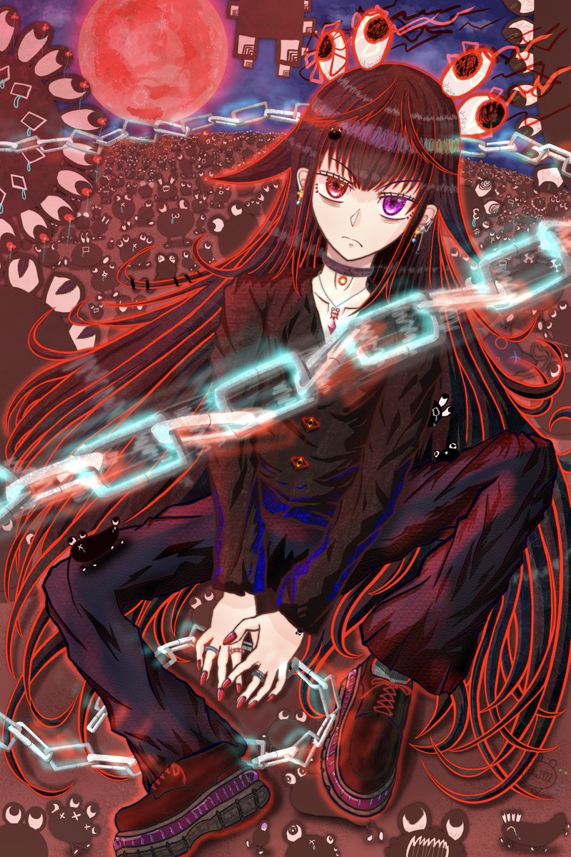 黒木ながれ の新作イラストを描きました
瞳や背景は細かく描き込みました🎨

(ご感想&amp;RP等頂けましたらとても励みになります🙇‍♀️)
#ぼたもちくん #oc