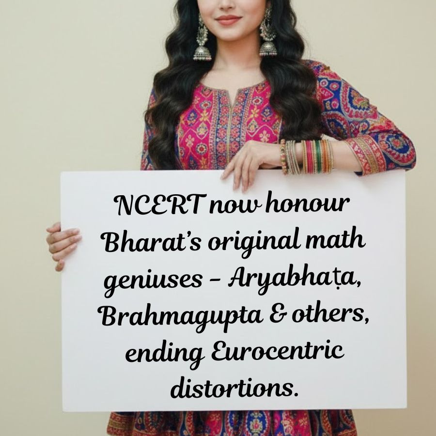 NCERT has updated its Class 7 Mathematics textbook, highlighting India contributions to concepts like algebra, geometry, and the idea of zero.

Trust HIM!! ❣️❣️ He is restoring history, one by one 🚩