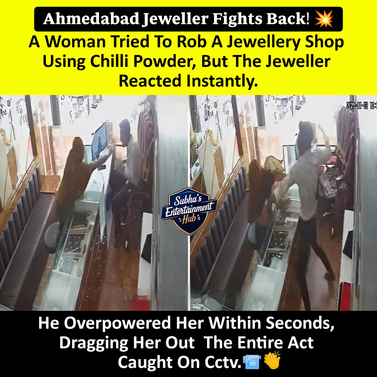 SubhaHub's tweet image. Swift justice in seconds! 💪💍#ahmedabad #jewellerhero #QuickReflexes