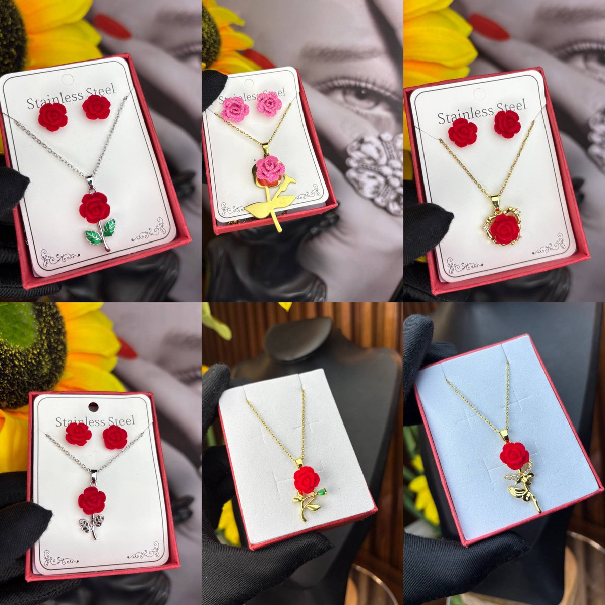 Omamicollective's tweet photo. Rose flower necklaces 
Price: ₦3000 without earrings 
₦3500 with earrings 
Location: Tanke, Ilorin 
Free unilorin-ps delivery available 
Whatsapp: 08153646022
#flowernecklaces #flowernecklaceset #rosenecklace #jewelryinilorin https://t.co/cxZqpk06du