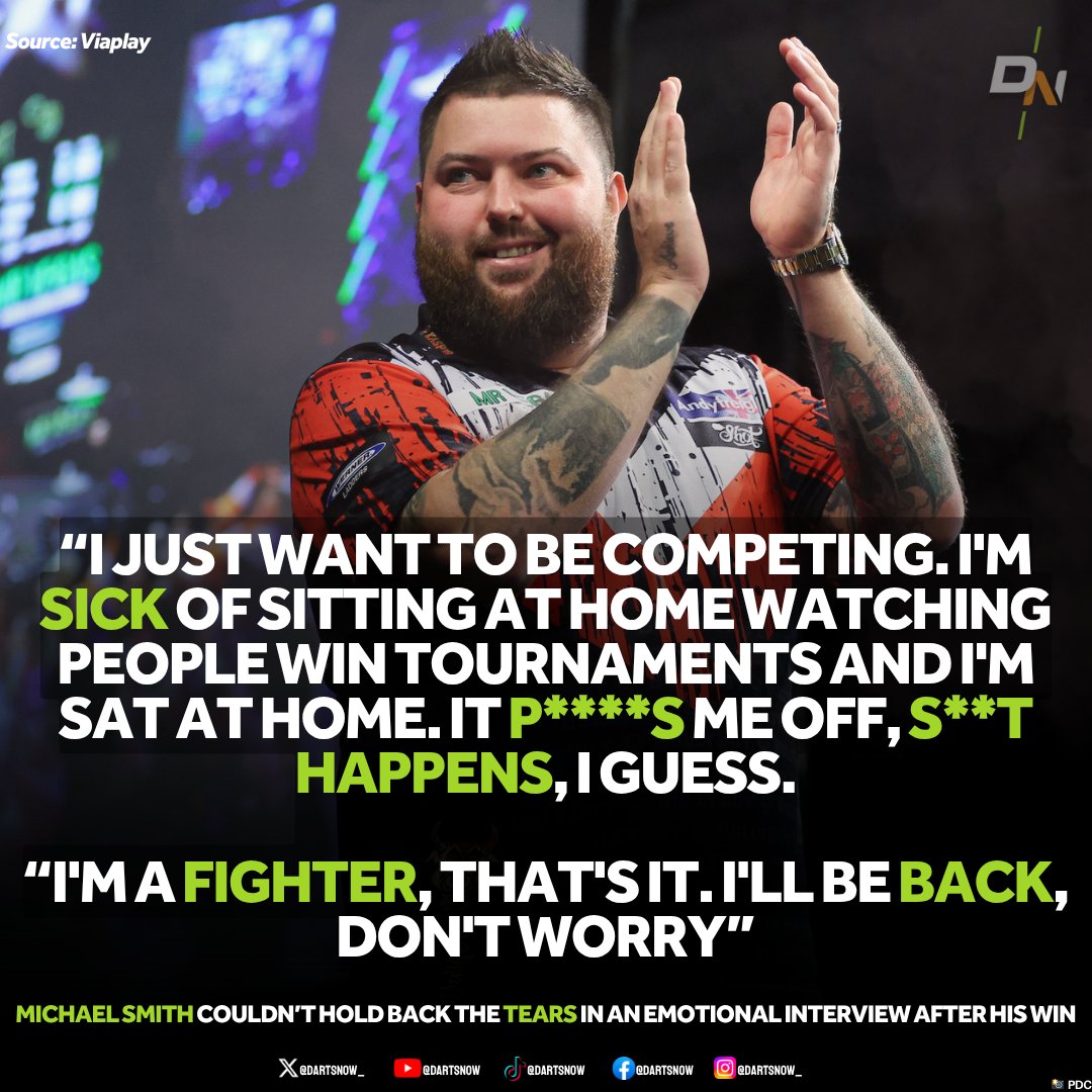 An EMOTIONAL Michael Smith Couldn't Hold Back The TEARS After a Huge Win Yesterday

It's been a torrid couple of years for the Bully Boy after battling a myriad of injury issues, but the former World Champion returned to the big stage for the first time since March last night