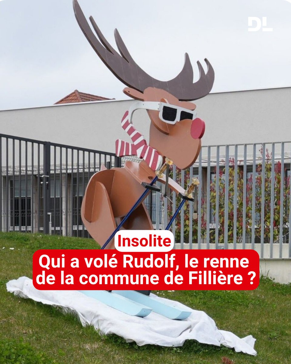 La mairie de Fillière a émis un avis de recherche, et “invite le preneur d’otage à rapporter discrètement Rudolf sur son rond-point d’origine”. ➡️ l.ledauphine.com/DY8