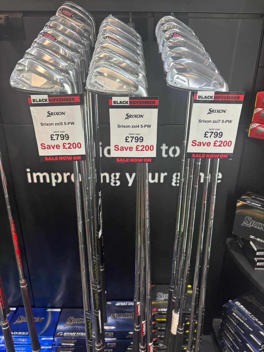 HartfordGolfC's tweet image. 🔥Black November Deals🔥
Looking to upgrade your irons and your game?
Now with massive savings across premium brands 
Pop into store and speak to a member of the team 
You wont want to miss out!

#hartfordgolf #blacknovember #golfdeals #upgradeyourgame #cheshiregolf