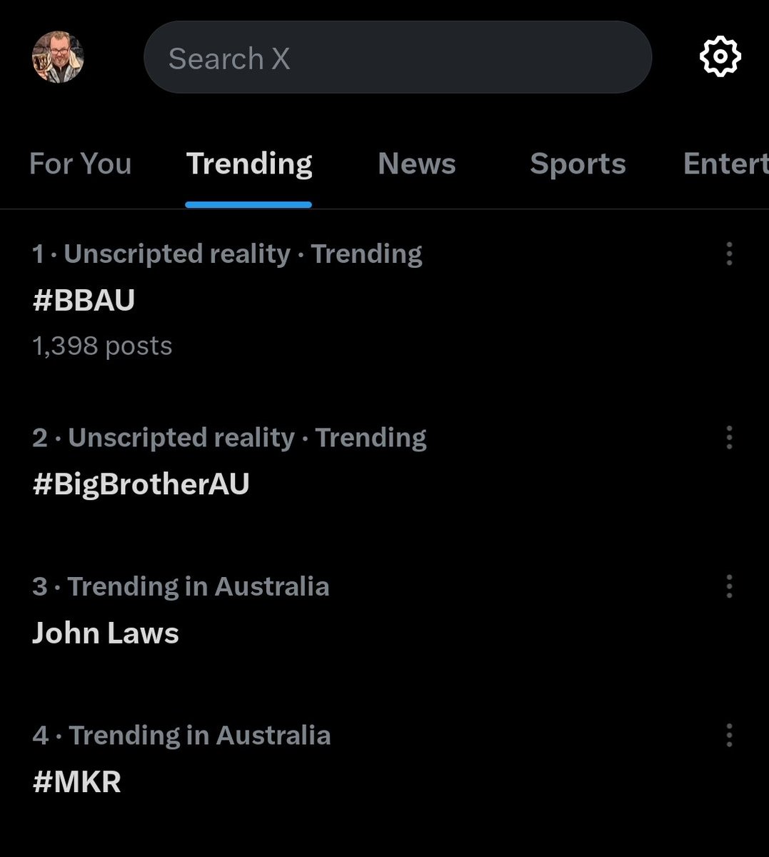 GrantlyAplin's tweet photo. @Channel10AU would love the early trending results for #BBAU #BigBrotherAU https://t.co/gBWXxRtYLT