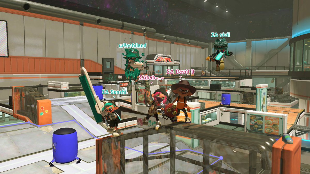 Hello! La <a href="/SplatDiamond/">SplatDiamond</a> alpha s'impose pour le match de semaine 4 de saison 5 de ligue ebtv sur le score de 4-2 face à Trojan gg à eux c'était un tres beau match.
Notre line-up :
<a href="/DavidBSplatoon/">ΣΔ David B</a> 
<a href="/Senshi_splat/">Senshi🐙</a> 
@qkayop32211
@\moi

La casteuse yoshiland qui s'invite sur la photo.