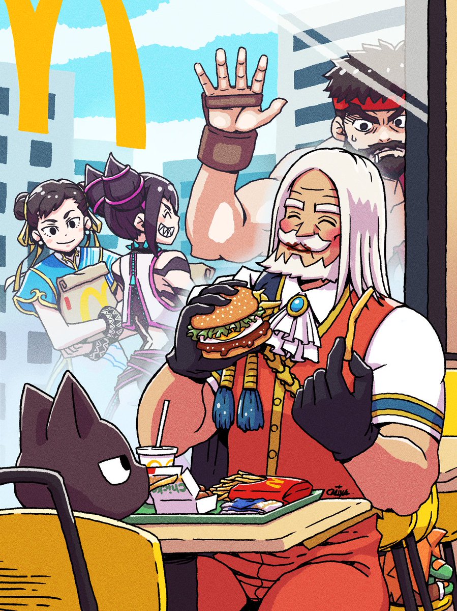 marumiyart's tweet image. マックを食べるJPさん