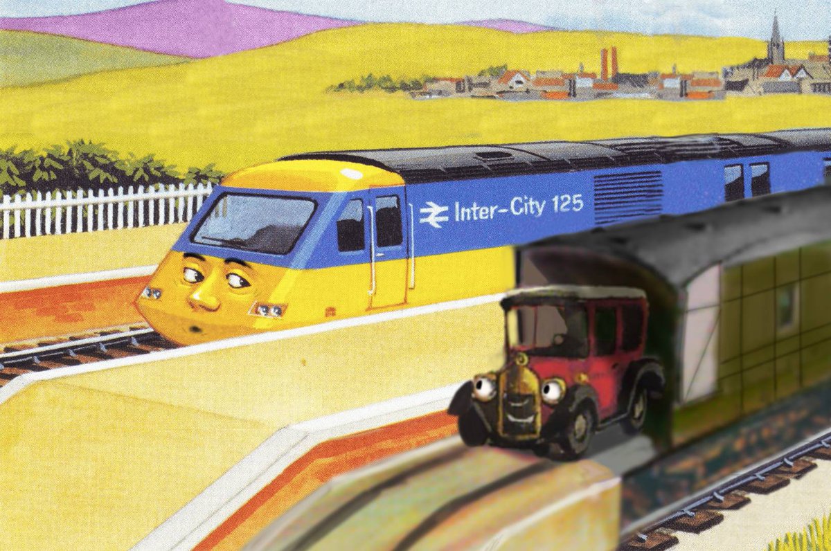 Pip knew vehicles travelled in the Motorail vans, but didn't expect to see a car as old as Caroline in one!