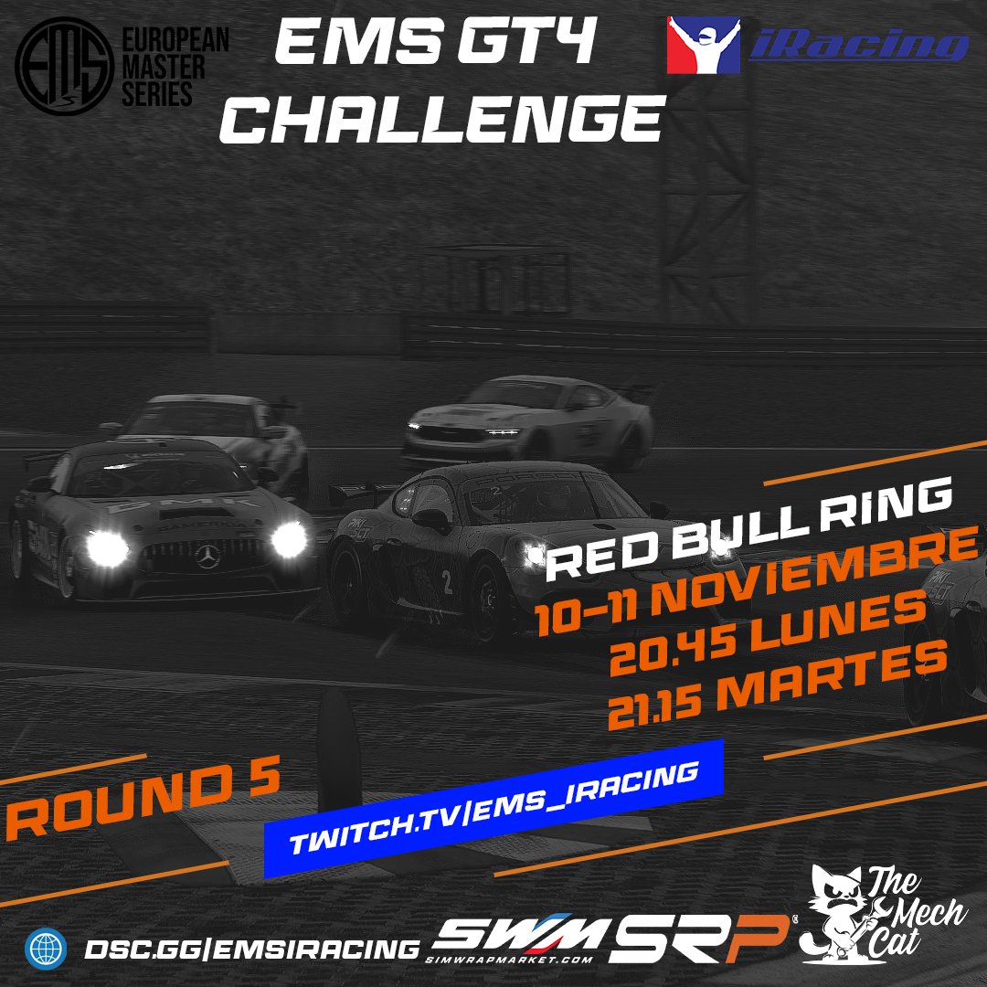 Vamos que continuamos con la Ronda 5 en Red Bull Ring este lunes y martes!
Os esperamos