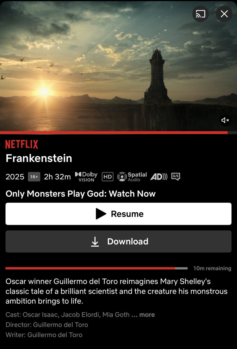 iamdavidbernal's tweet image. Ok this movie is sooooo good. Oscar Isaac and Jacor Elordi were on fire. #Frankenstein