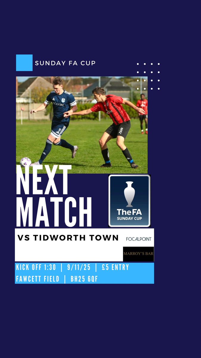 ECA_FC's tweet image. Get down and support the boys today.
New Milton Town FC - 1:30 KO
@FASunday_Cup #FaSundayCup