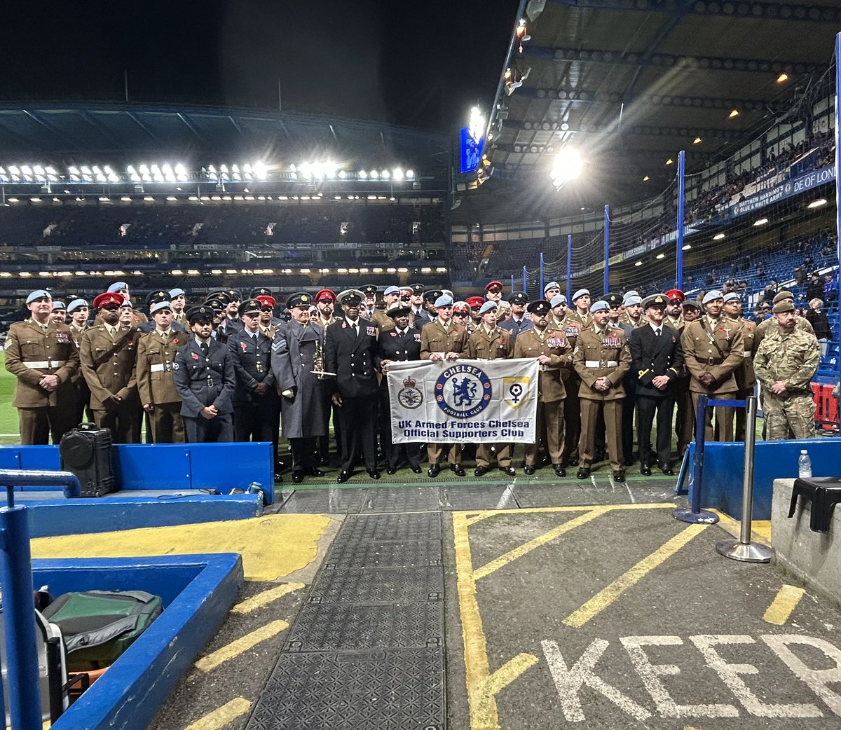 Well done &amp; “Thank you!” to <a href="/ChelseaFC/">Chelsea FC</a> for looking after these great people at yesterday’s game 
Although I was cheering on the people who are my idols &amp; those I admire greatly as Chelsea footballers, in my eyes, men &amp; women who serve in the UK Armed Forces are the real heroes 🇬🇧