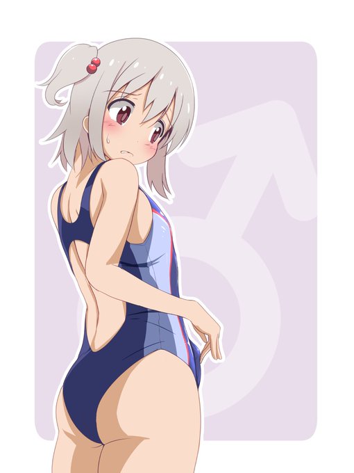 競泳水着みなとくん! とても複雑な感情で描きました… #おにまい #おにまいお絵かき