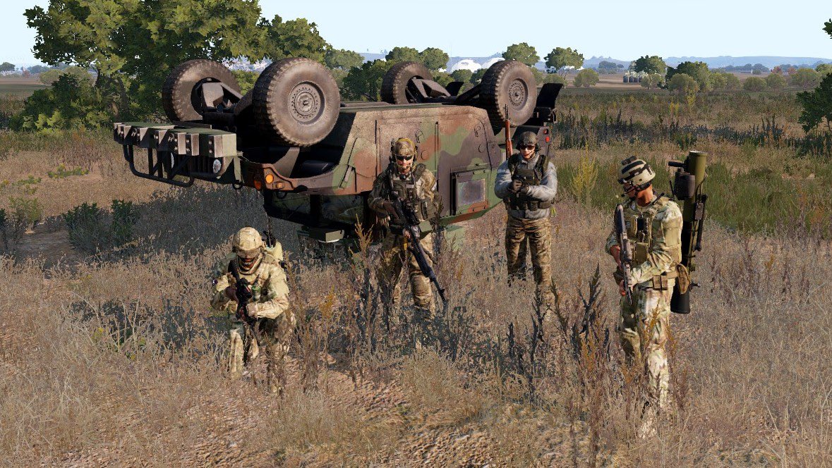 JPN_NEXT_SERVER's tweet photo. 土曜coopは米軍で弾薬車両破壊任務。
チヌークでハンヴィーを懸架していきました!
攻撃ヘリにやられそうになりましたが、
うまく捌いてクリアできました!
NEXTサーバーでは参加者を随時募集!
ご連絡をお待ちしております!
#NEXTserver #Arma3 https://t.co/zH8UpKeKL5