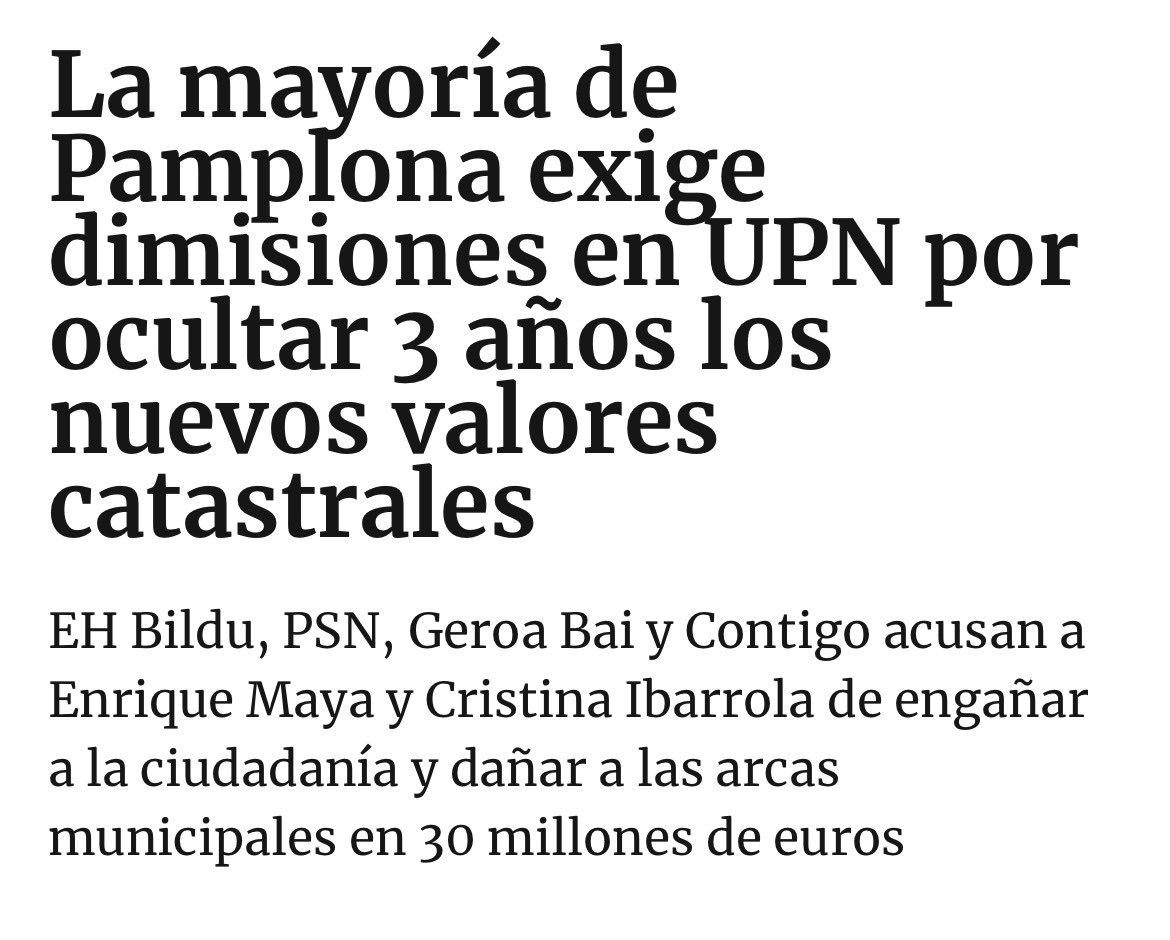 ¿Te refieres a la dejación de funciones que hizo UPN cuando gobernaba? 

¿Haciendo caso omiso por interés partidista a su obligación de actualizar catastro como SÍ hacían otros ayuntamientos de la Comarca incluso de su color político?