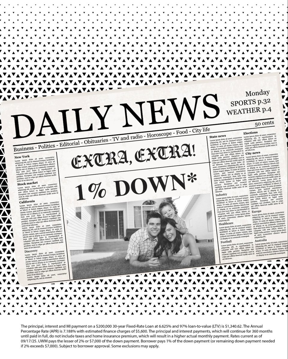 norcalmortgage's tweet image. Dreaming of a new home? You can make it yours with just 1% down!* 🏡✨ Don’t miss out on this amazing opportunity—reach out today for all the exciting details! #HomeSweetHome #LowDownPayment #DreamBigOwnBigger