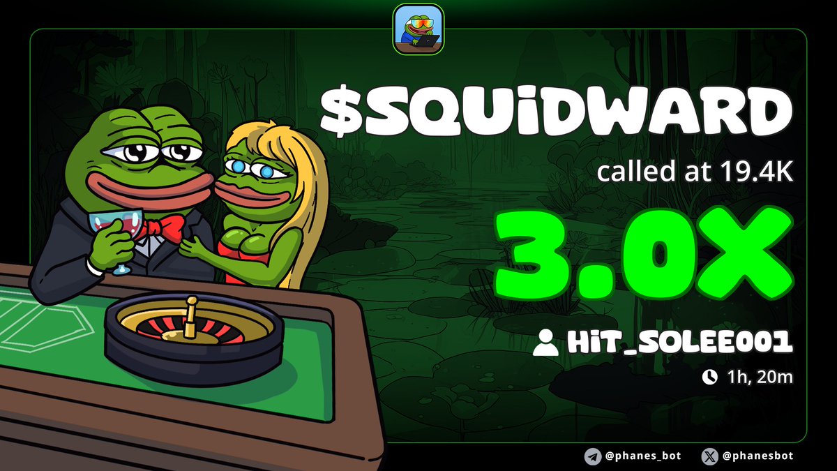GREATCHILL111's tweet image. #SQUIDWARD just hit 3X

They called it rugs .
We called it alpha — and we printed 
This is your cue: Don’t wait for proof, be early.

📲 Join the run : t.me/HIT_SOLEE001 

FRGXtg1dEwuWKg4C6HcPMumqPfPa4R12cR8rQsgtpump

#Crypto #Solana #DOGE #zeudiners #helevier #trading