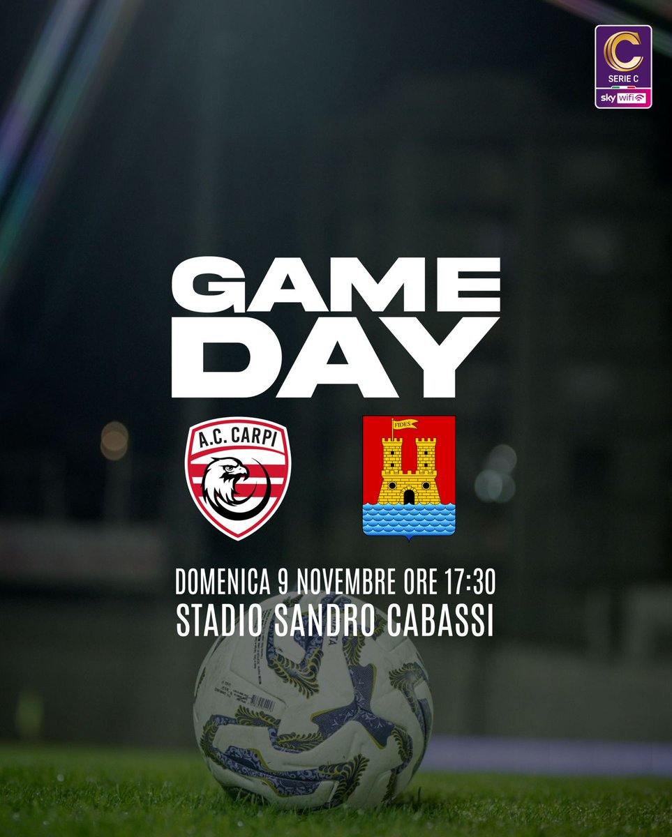 Al "𝗖𝗮𝗯𝗮𝘀𝘀𝗶" arriva il Livorno ⚽

🆚 Livorno
📍Stadio "Sandro Cabassi"
🕘 ore 17:30

#FinoallaFine #avantiCarpi