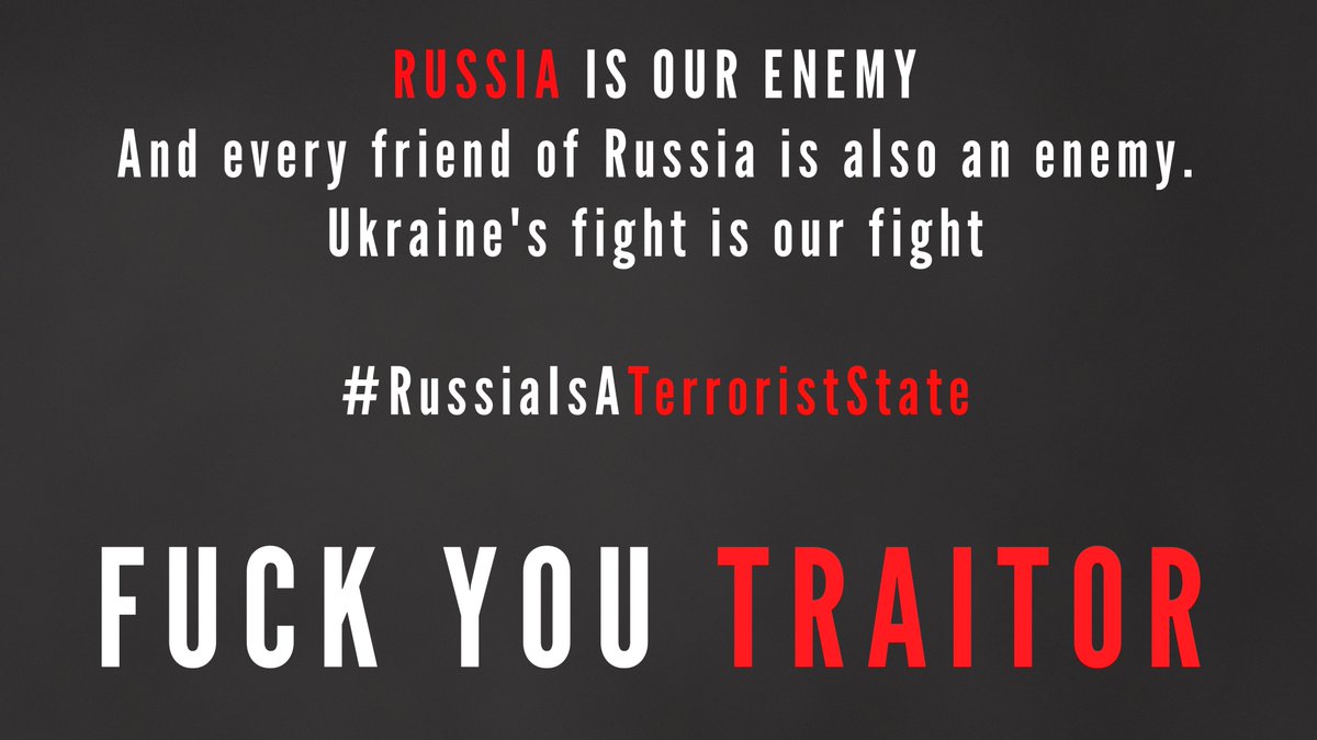 <a href="/imetatronink/">Will Schryver</a> Of course, a weakling and coward like you hate Zelenskyy, the bravest hero of our time. It's pure envy.

Of course, morally bankrupt cripples like you join the side of russia.

Ukraine will win.
President Zelenskyy will win.
russia must and will be radically defeated.