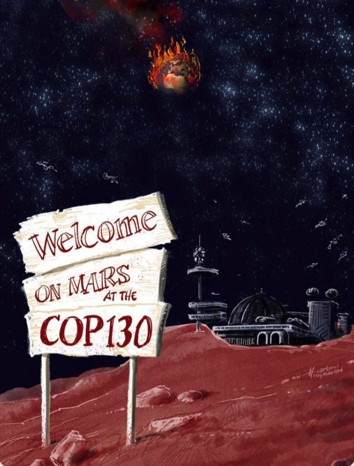 HEtnunc's tweet photo. Message de service ⬇️
La COP130 aura lieu sur Mars. https://t.co/x0J2jMDATf