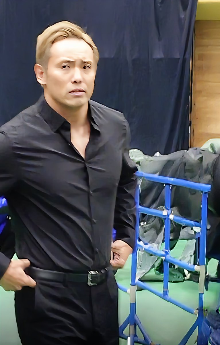 ChonoGattemu's tweet image. 今日も笑顔の陽太様❤️
棚橋の愛してまーす！の後にあの入場曲が！！
会場総立ちでオカダコール！
１．４楽しみー！！！🤩#njroad