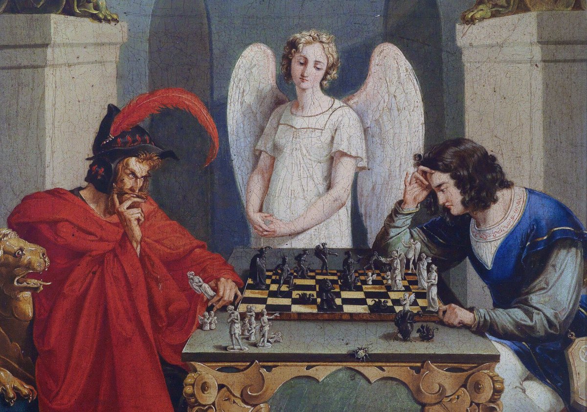 Melpomnes's tweet image. The Devil&apos;s Checkmate
By Friedrich Moritz August Retzsch
