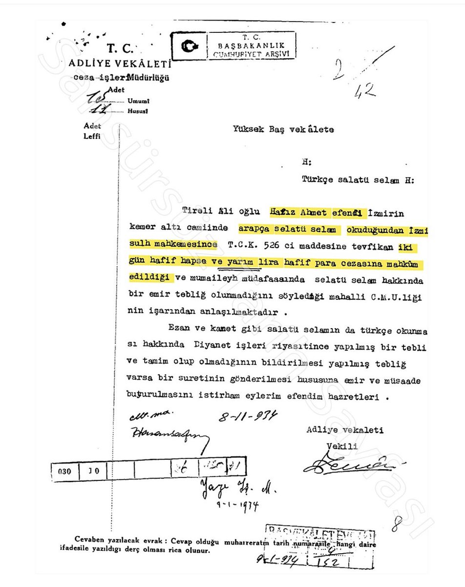 erdaltursun23's tweet image. ATATÜRK DÖNEMİNDE SALAT-Ü SELAM GETİRMENIN CEZASI NEYDİ? 

• 10 Kasım&apos;da camilerde adına Mevlid okunacak olan
CHP 1. Genel Başkanı M. Kemal döneminde, Arapça Salat-ü Selam getirmenin cezası:

• &quot;Tireli Ali oğlu Hafız Ahmet Efendi, Izmir&apos;in Kemeraltı
Camii&apos;nde Arapça salatü…
