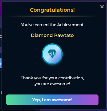 Just claimed my Diamond Hand badge 💎 Why not  <a href="/PawtatoFinance/">Pawtato Finance | Sui</a> team been building even in tough times on $SUI.
They deserve all the support fr.
Hope the rest take notes if you come to Sui, build your sh*t or dip