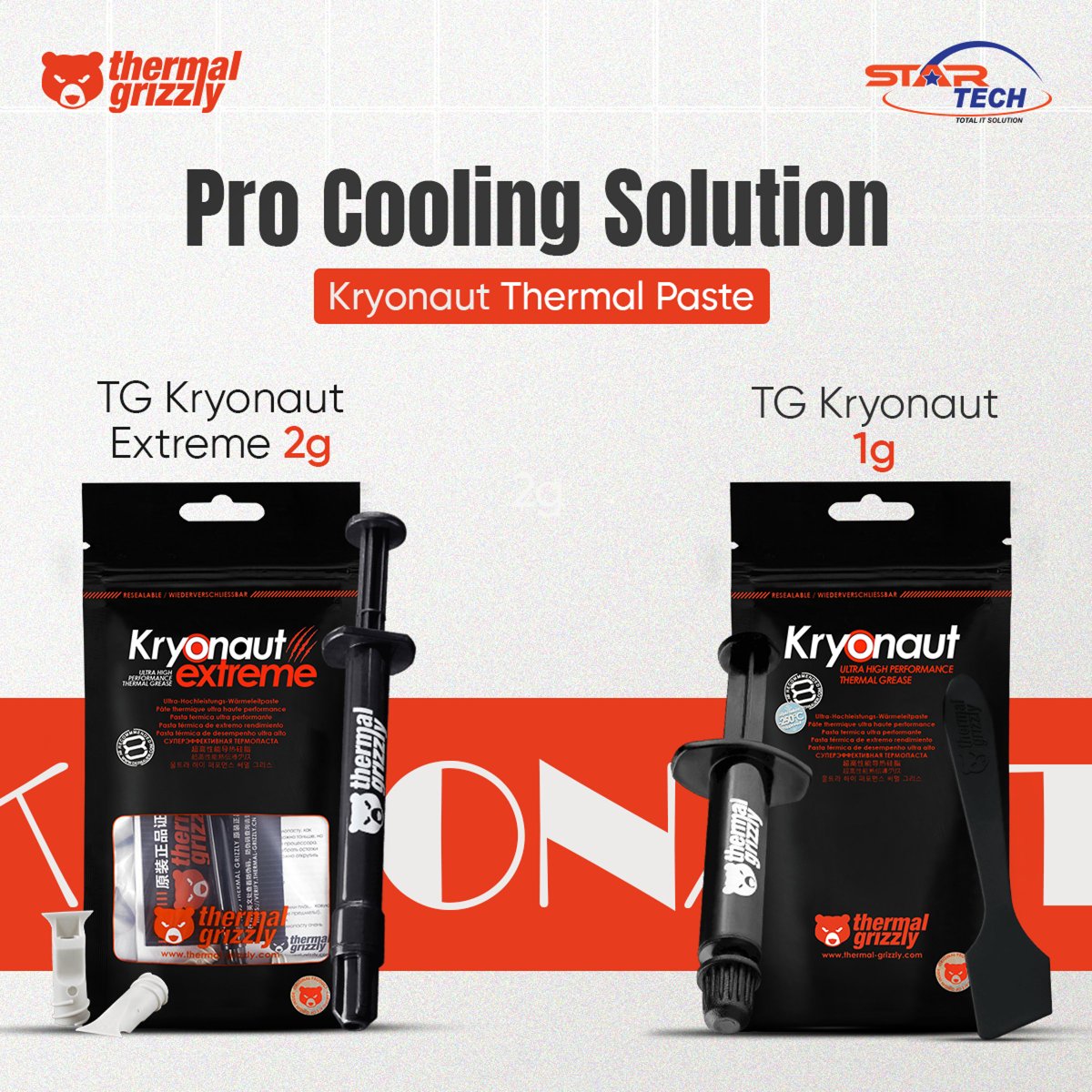startechbd's tweet image. Keep Your System Ice-Cold with Thermal Grizzly Kryonaut! 🧊

📌 Get Yours Now:
Kryonaut 1g - startech.com.bd/thermal-grizzl…
Kryonaut Extreme 2g - startech.com.bd/thermal-grizzl…

#ThermalGrizzly #Kryonaut #KryonautExtreme #PCPerformance #Overclocking # #StarTechBangladesh