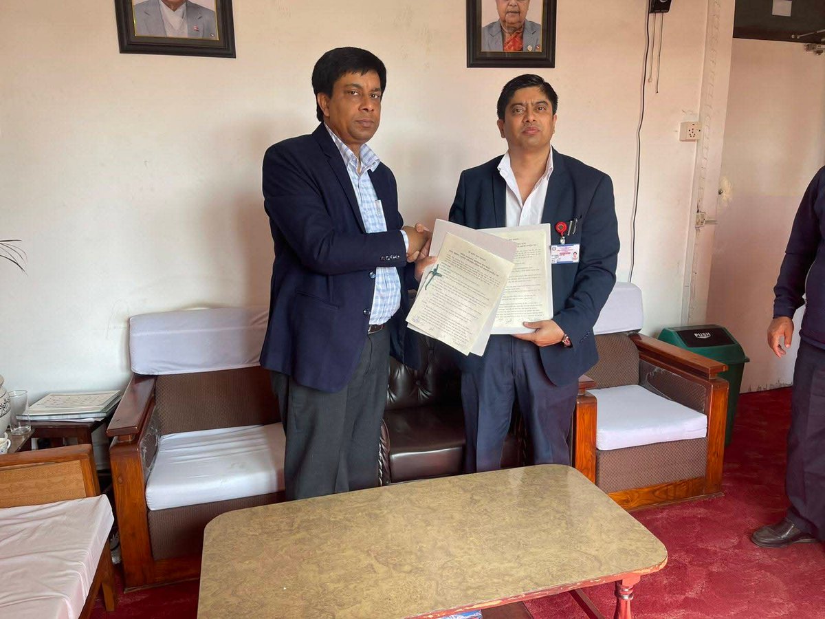 nphlnepal's tweet photo. राष्ट्रिय जनस्वास्थ्य प्रयोगशाला, टेकु, काठमाडौं र कान्ति बाल अस्पताल बीच प्रयोगशाला नमूना परीक्षण सेवा आदान–प्रदानसम्बन्धी सम्झौतापत्रमा हस्ताक्षर सम्पन्न भएको छ। https://t.co/axO3RvFm9n