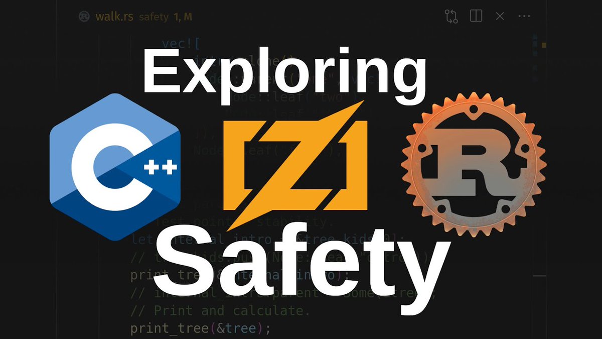 PlatformIO_Org's tweet image. #LearnEmbedded 🎓 &quot;Memory safety in C++, Zig, &amp;amp; Rust&quot;
A great showcase of Rust safety compared to other languages
📺 youtube.com/watch?v=qeiRGb…
📌 #EmbeddedSystems #Semiconductor #Engineering #Electronics #Hardware