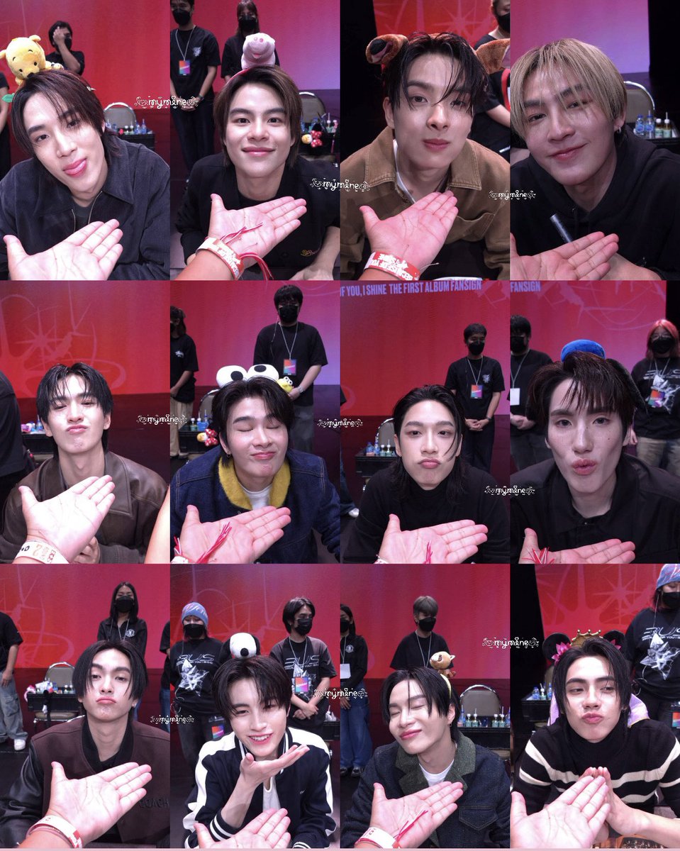 pnps_mm's tweet photo. ทุกคนนี้มาลา.. 
ผมมีอุ๋งของ 12 คนนี้แล้ววว😭😭😭

#BUS_BECAUSEOFYOUISHINE_FANSIGN https://t.co/b4wExS0Cgb