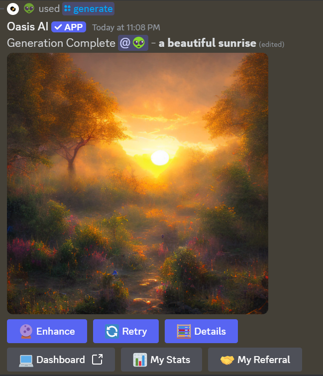 distributeai's tweet image. You can now run image generation directly on Discord.

Type /generate, describe your idea, and watch it come to life.

Powered by Flux.1 [dev], running on DistributeAI. 🎨