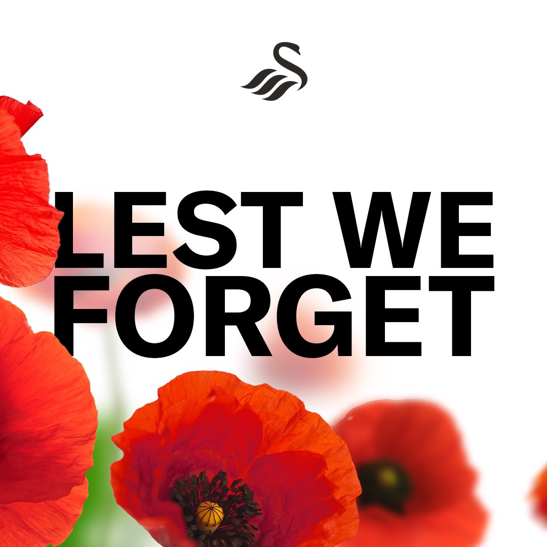 SwansOfficial's tweet photo. We will remember them. 

#RemembranceSunday https://t.co/RKEwikTM7p