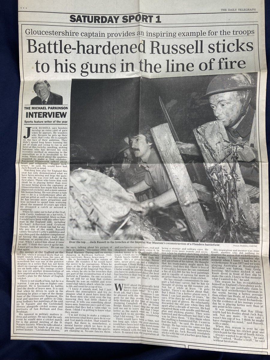 A military historian friend of mine recently found this old original page from a 1990’s Telegraph newspaper folded up in a military book that he bought second hand and passed it on to me #RemembranceDay #WeWillRememberThem