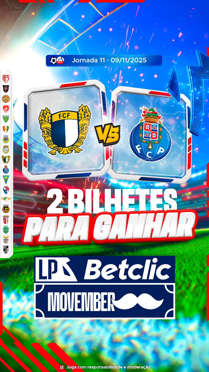 👀👊 𝗔𝗹𝗲𝗿𝘁𝗮 𝗚𝗶𝘃𝗲𝗮𝘄𝗮𝘆 🔥

Estamos a sortear 1 bilhete duplo para o Famalicão x FC Porto! Para poderes ganhar tens apenas de:

• Seguir o <a href="/_mercadoazul_/">Mercado Azul</a> e a <a href="/BetclicPortugal/">Betclic Portugal 🔞</a> 
• Dar like e repost
• Identificar um amigo nos comentários

⏰ Válido até hoje às 14H00