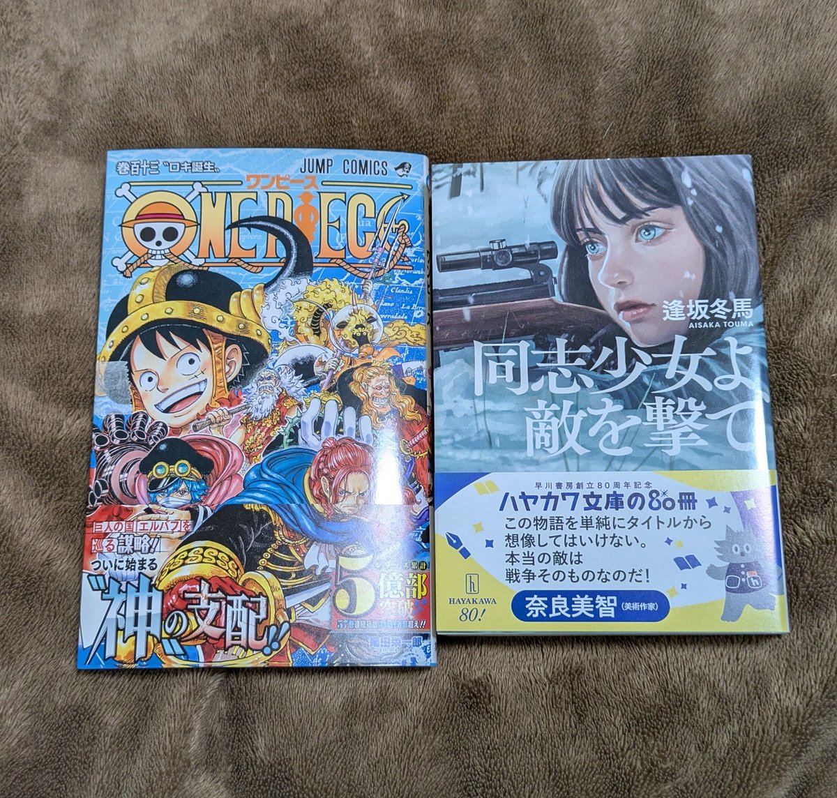 すごく久しぶりに本屋で小説を買った
#読書
#ワンピース
#同志少女よ敵を撃て