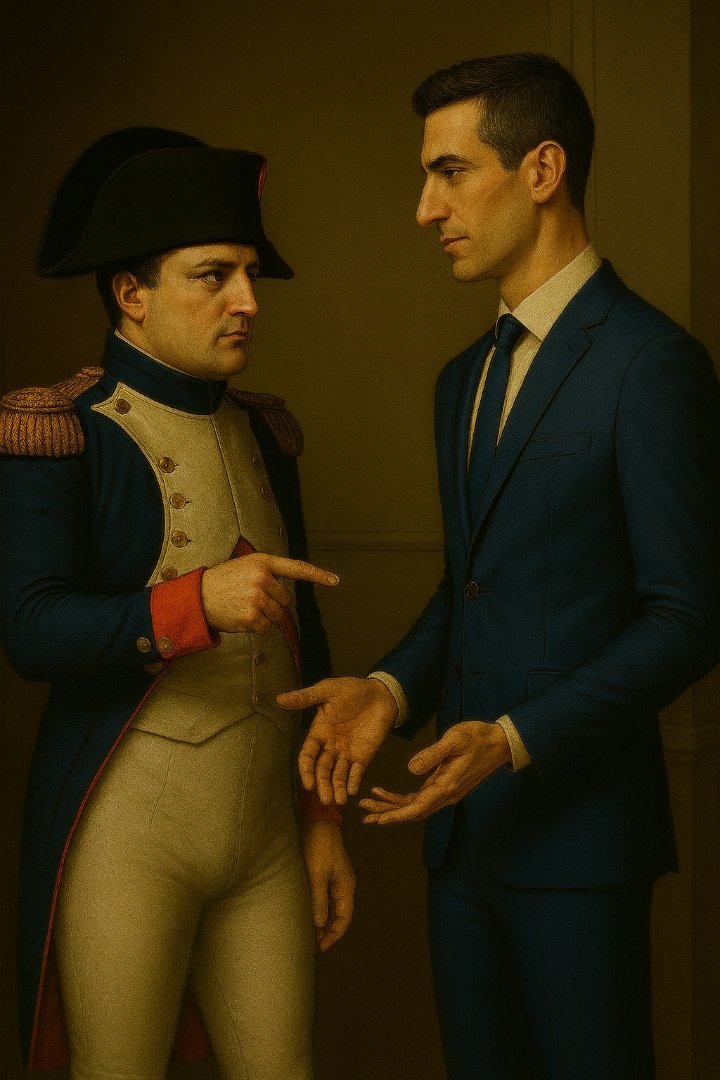 GeorgeSmiley72's tweet image. Aquí el Carnicero, el maligno General, Cónsul y Emperador francés, #NapoleónBonaparte, ese gabacho genial, ese franchute invasor, dándole lecciones de maldad y maquiavelismo al fatuo, narciso, psicópata antiempático de #PedroSanchez sobre cómo usurpar, tomar y conservar el #poder