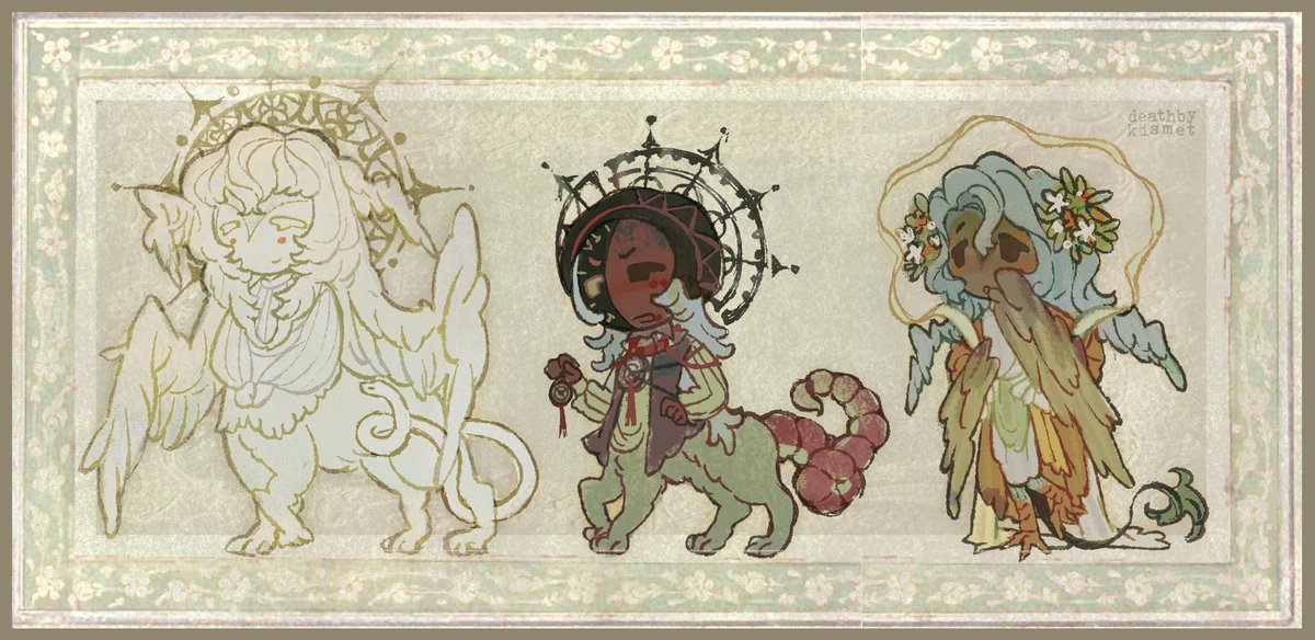 chimera, manticore and harpy