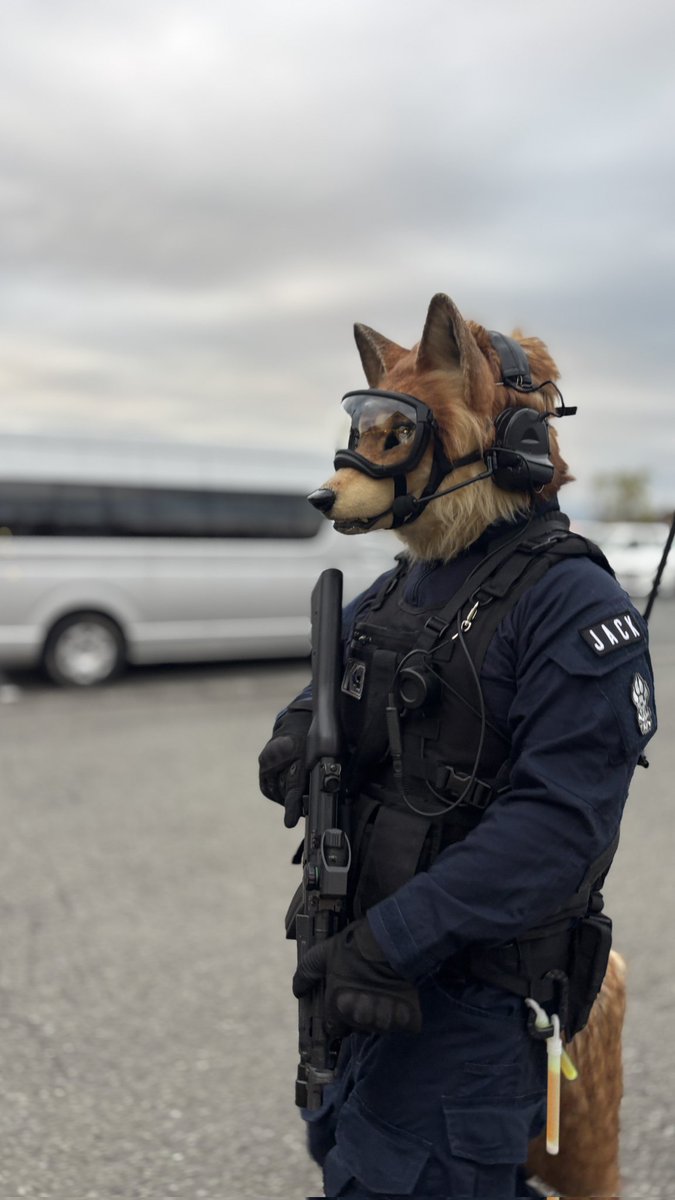 On my duty.

#FursuitEveryday
#Kemocon18 

📸 Photo by <a href="/lobo_moderns/">lobo // :▆▆▆</a>