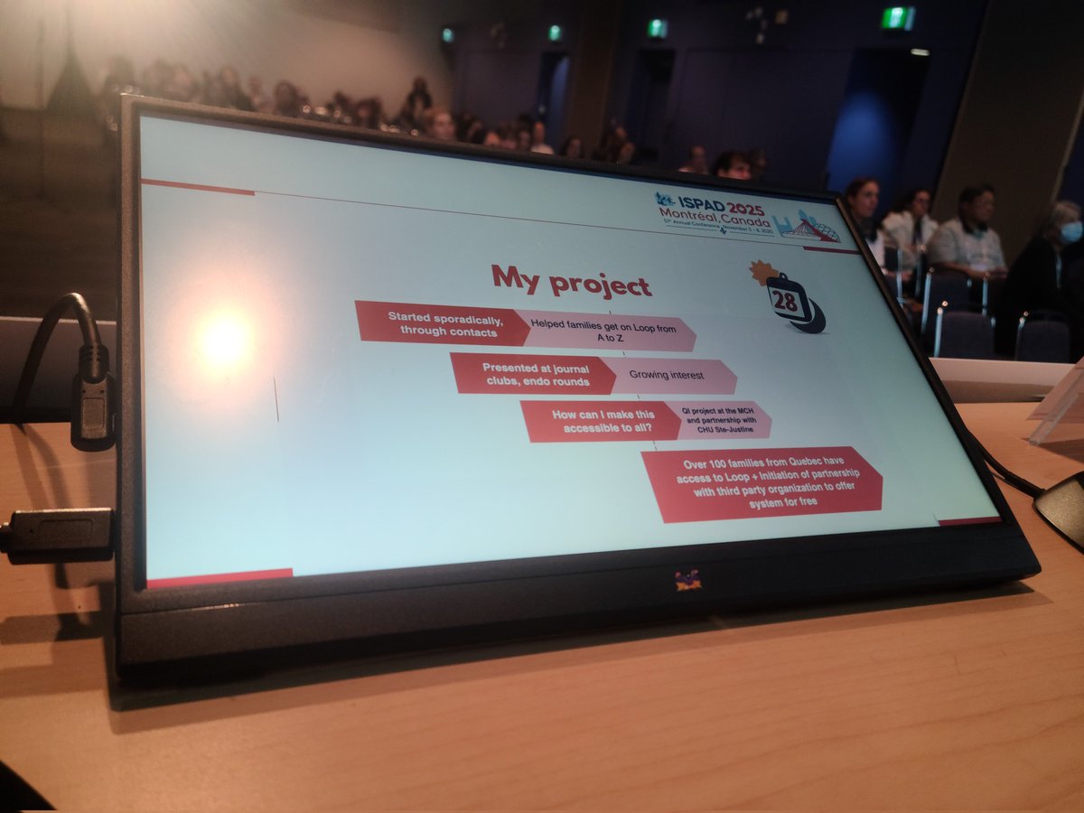 tinodzikiti's tweet image. Dr. Marie’s DIY Loop project in Montreal: started small, helped families from A→Z, grew through rounds &amp;amp; journal clubs. Now &amp;gt;100 families have access, with partnerships aiming to offer the system for free. #DIYLoop #T1D #dedoc #ISPAD2025 #Accessibility #WhatIsYourProject