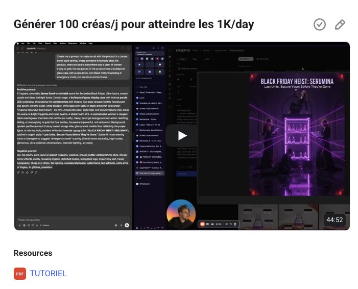 iamrislow's tweet image. J’ai fait un Space dernièrement où j’ai expliqué comment je produis +100 créatives par jour pour mes campagnes Meta Ads.

Après le live, beaucoup m’ont demandé si je pouvais montrer le process complet en vidéo.

Du coup j’ai enregistré une vidéo de 44 minutes où je montre tout,…
