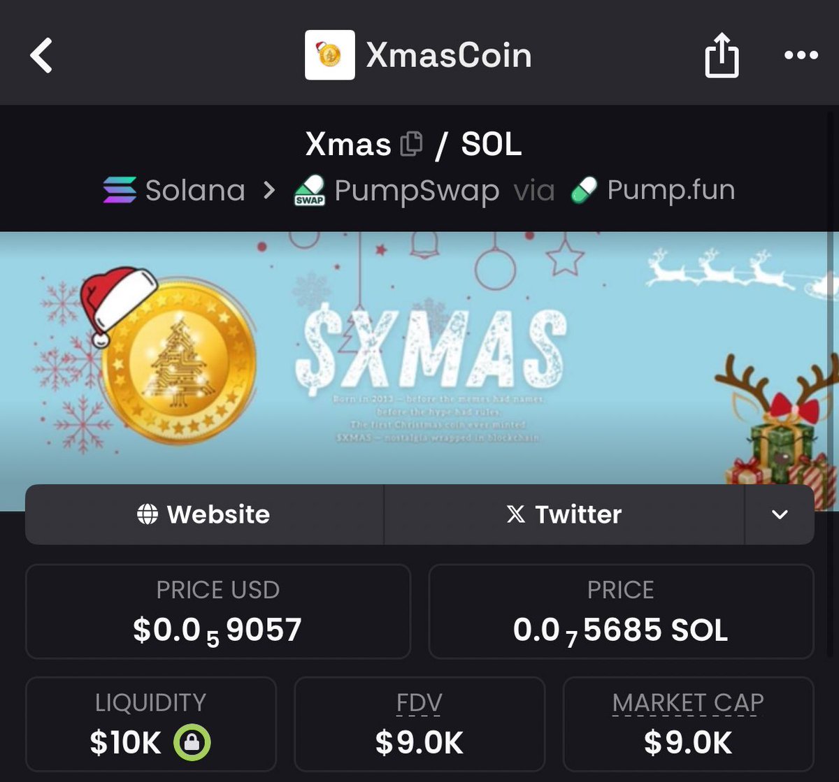 I gave the telegram this at 7k but I still think this a pretty safe buy at these level 

3 different links confirms the authenticity of this 

Rizzmas last year almost hit 100m, this year my bet will be this Xmas coin from 2014 especially because I think it’s better to buy memes